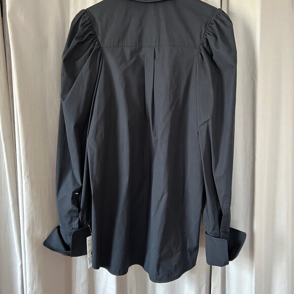 Sportmax Black Cotton Poplin Button Up Blouse NWT - Picture 7 of 10